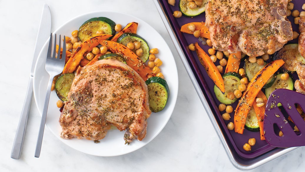 Sheet Pan Mediterranean Chops