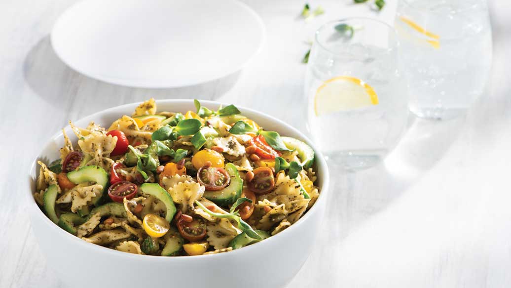 Creamy 'cado Pesto Pasta