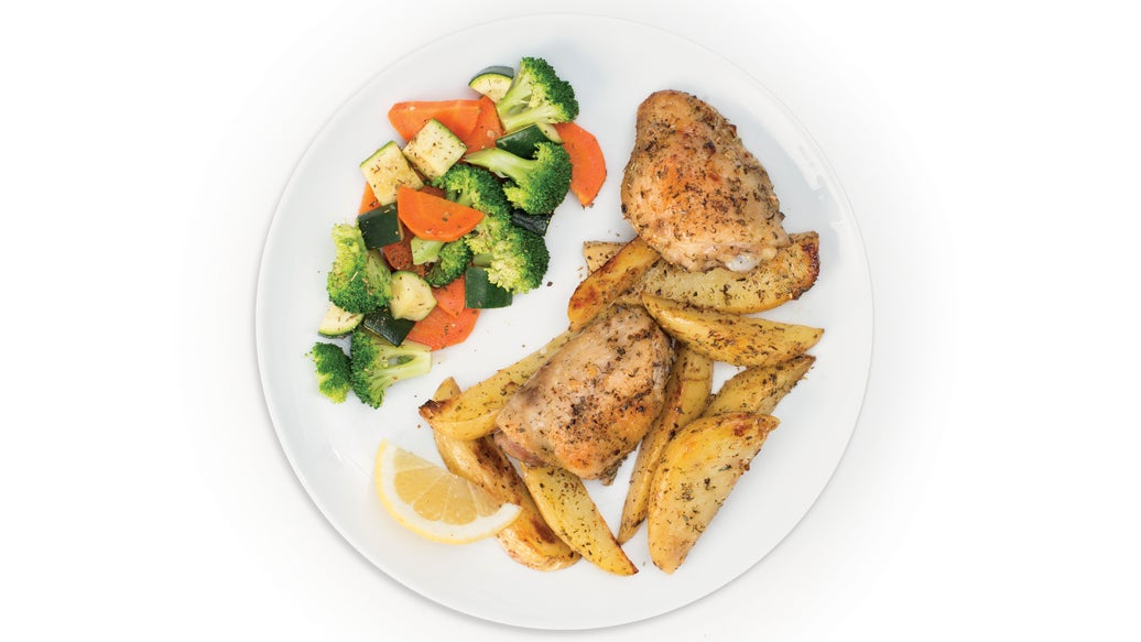 Sheet Pan Greek Chicken and Potatoes