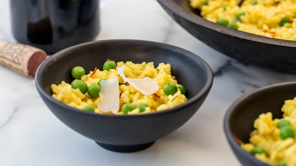 Risotto with Saffron and Peas