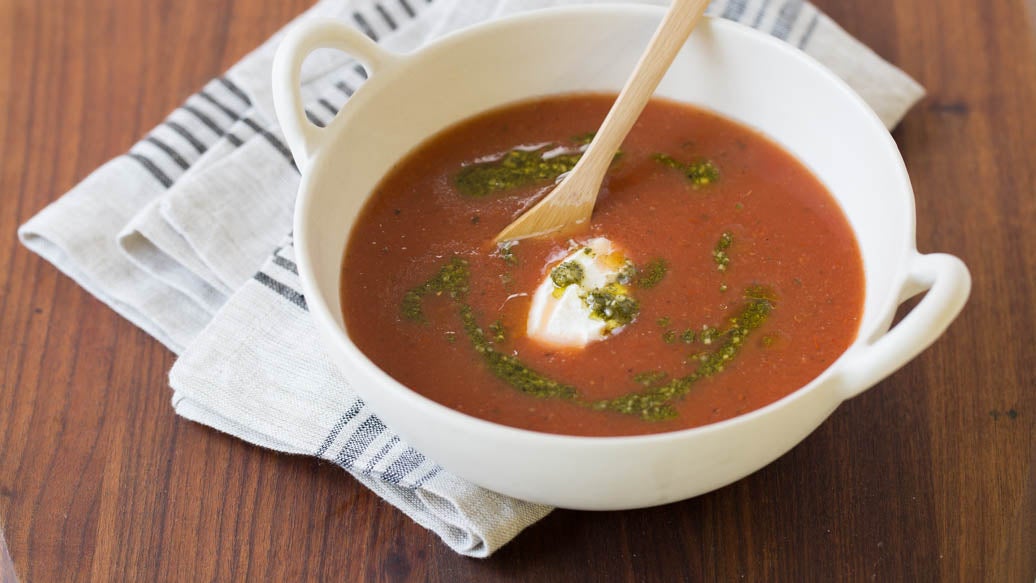 Easy Roasted Red Pepper & Tomato Soup