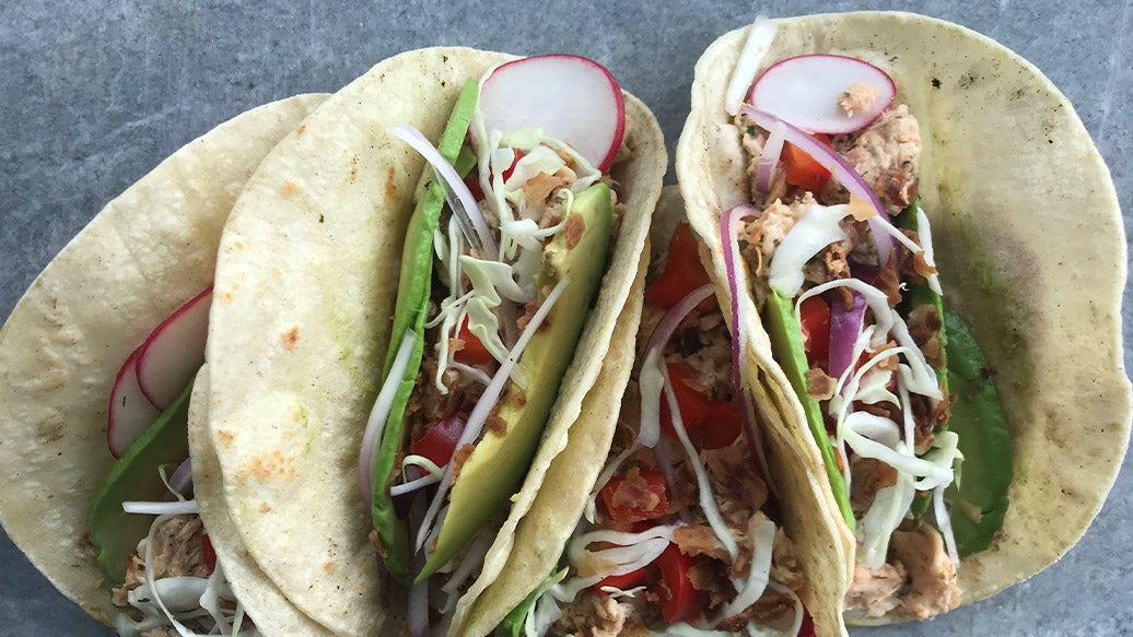 No-Cook Salmon Tacos