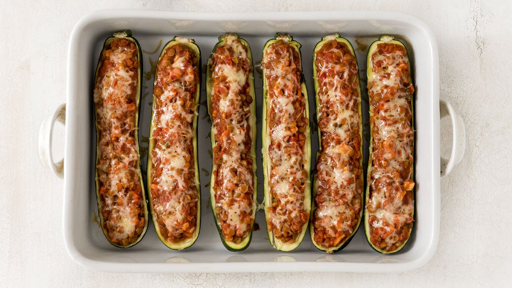 Sloppy Joe Zucchini Boats