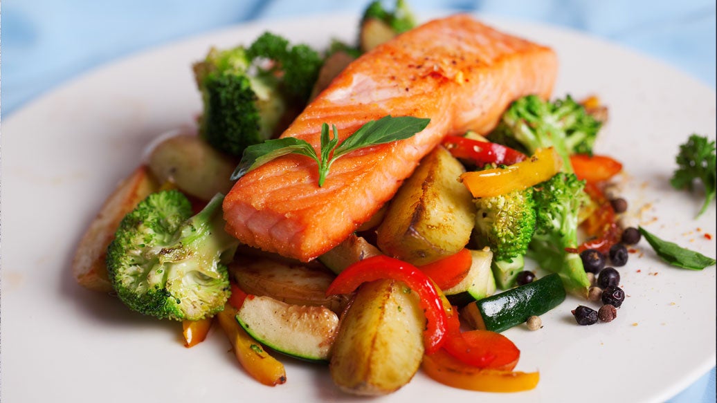 Baked Salmon and Vegetables
