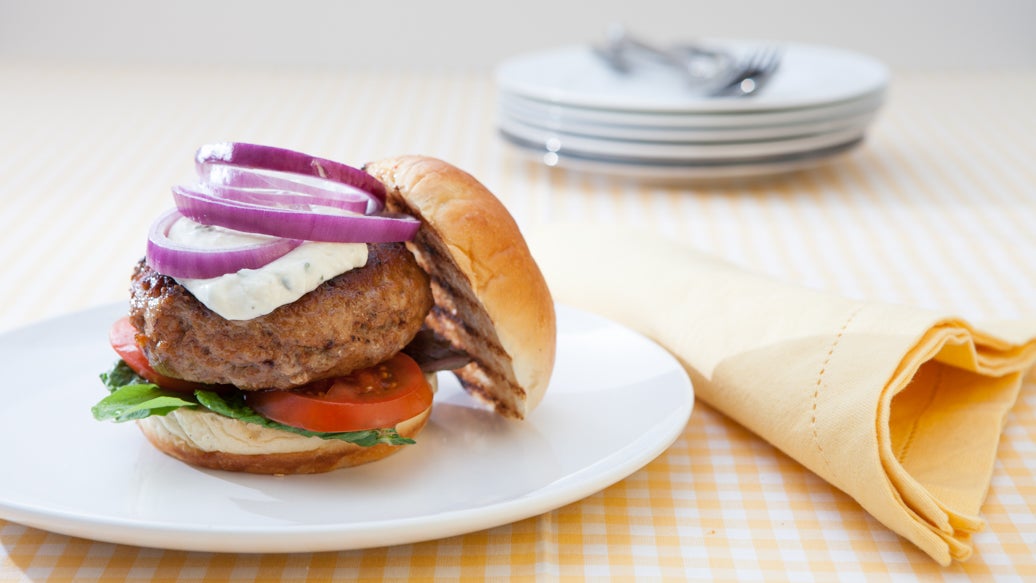 Big Batch Spicy Buffalo Chicken Burgers