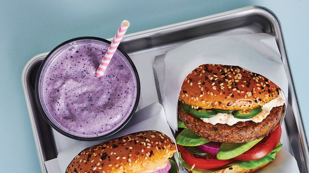 Blueberry Vanilla Protein Milkshake