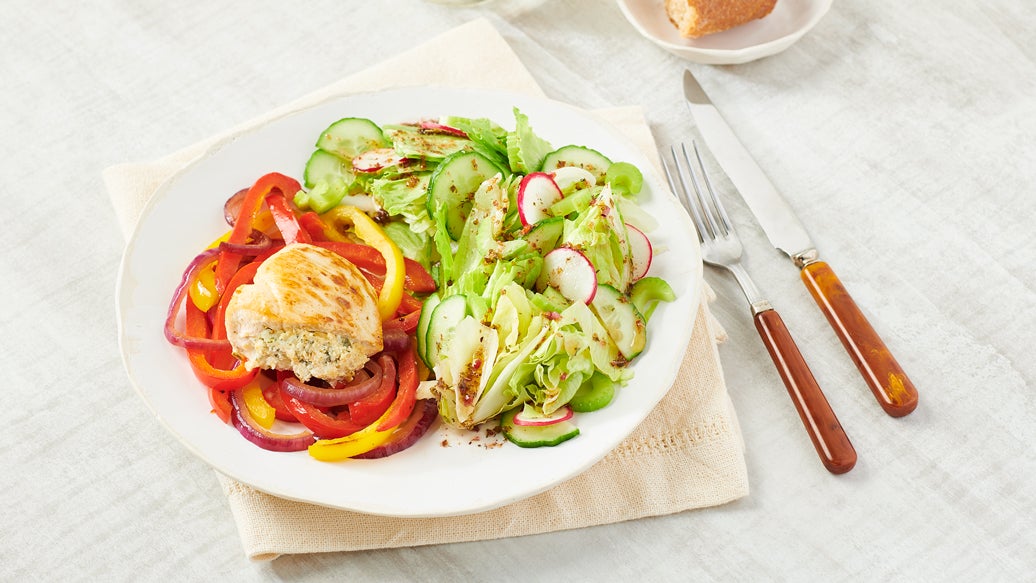 Cheesy 3 Onion Stuffed Chicken Breasts 