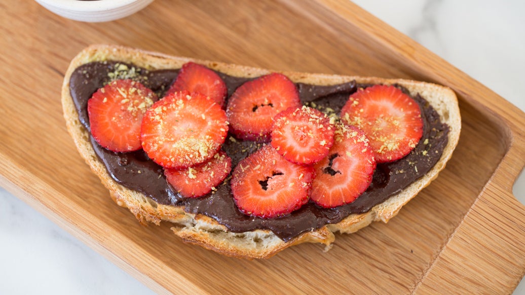 Chocolate Hazelnut Strawberry Tartine