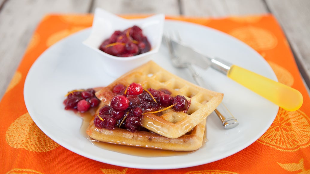 Cranberry Orange Waffles