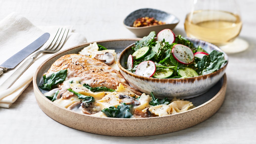 Florentine Style Chicken Alfredo