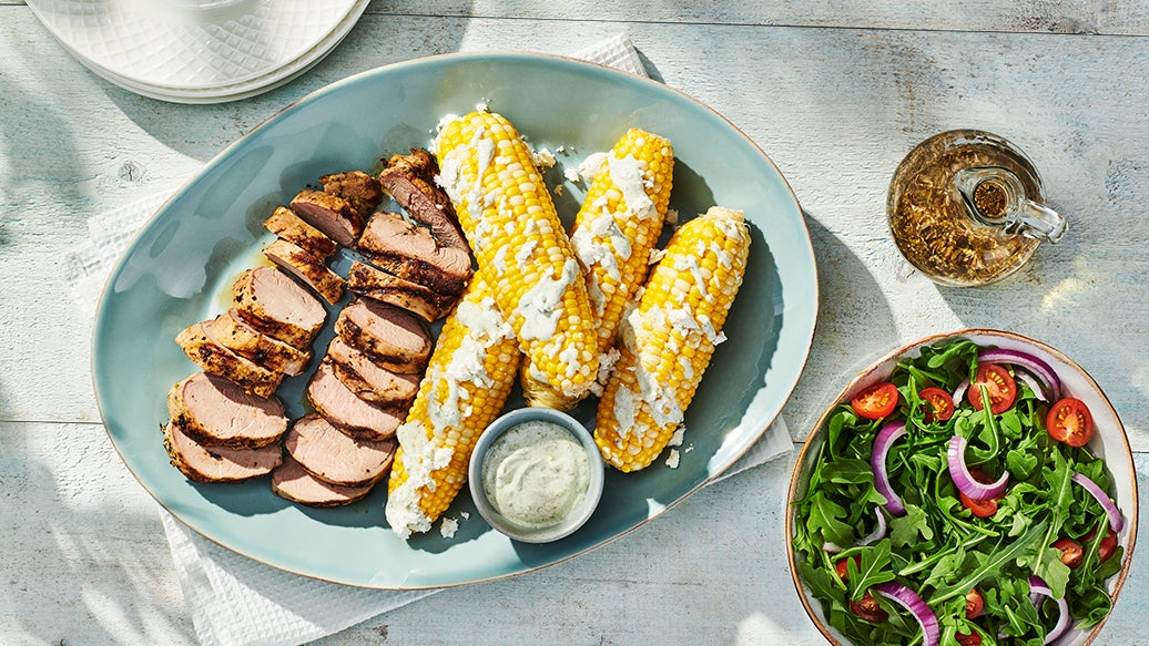 Grilled Pork & Corn