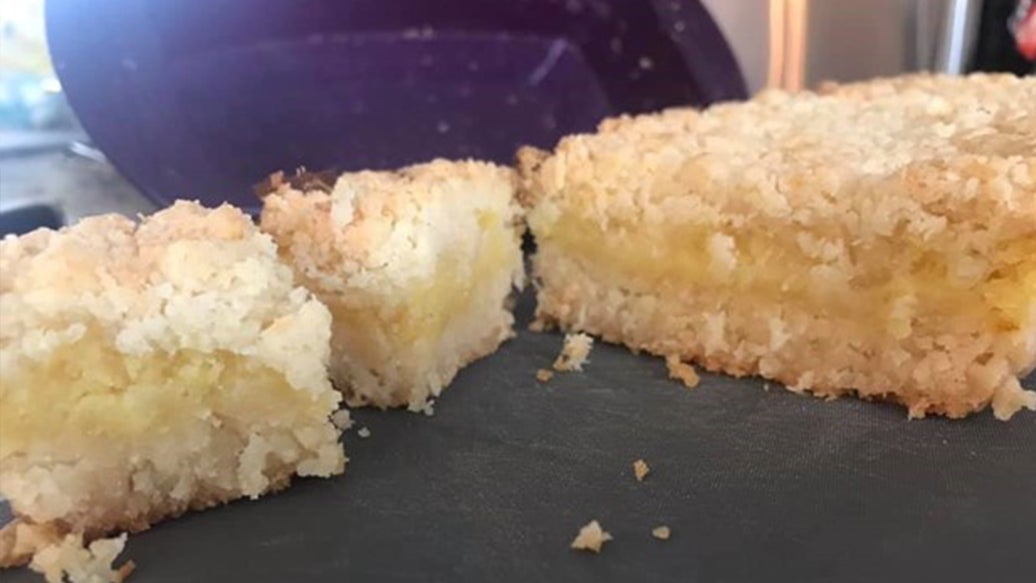Lemon Curd Coconut Squares