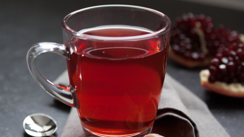 Mulled Cranapple Juice with Crystallized Ginger