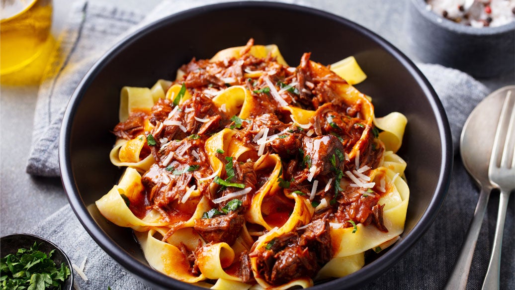 Nona's Noodles with Meat Sauce