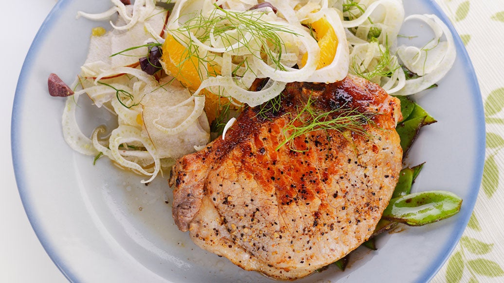 Pork Chops with Fennel and Juniper Berries