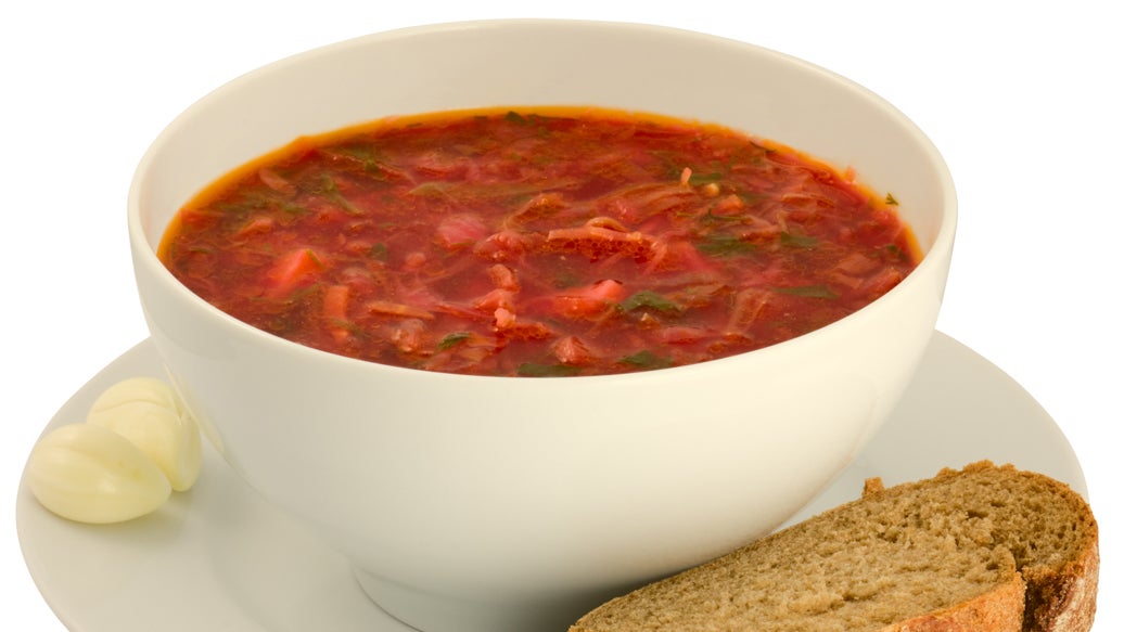 Quick Beet and Cabbage Borscht