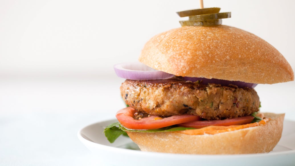 Sesame Crunch Chickpea Burger