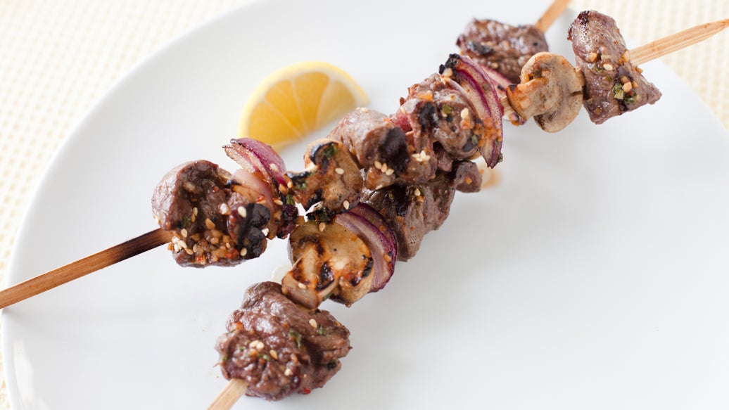 Sesame Ginger Beef Kebabs