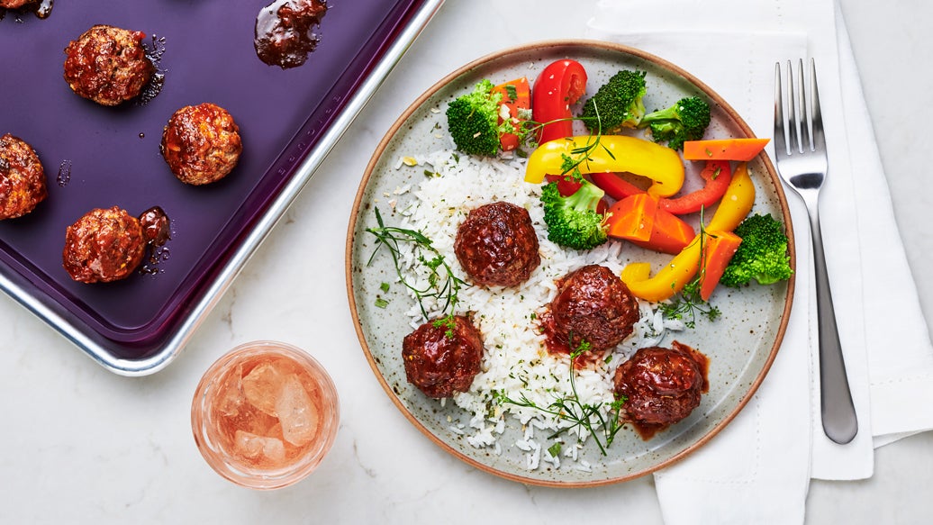 Sheet Pan Donair Meatballs