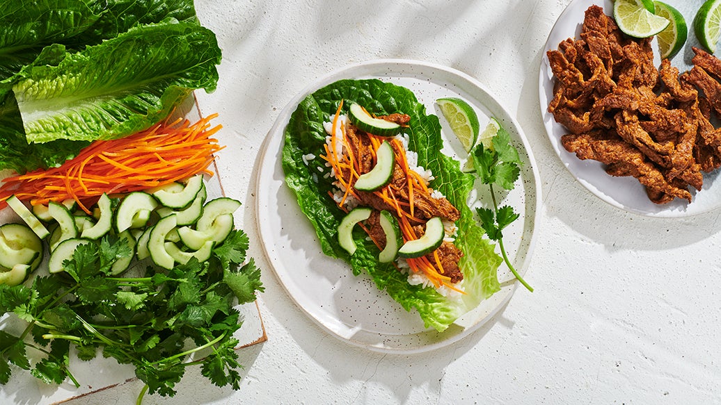 Family-Style Steak Lettuce Wraps
