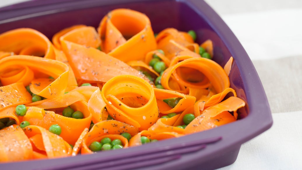 Steamer Carrot Ribbons & Peas