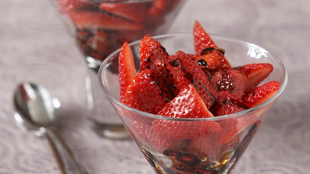 Strawberries with Summer Berry Balsamic Vinegar