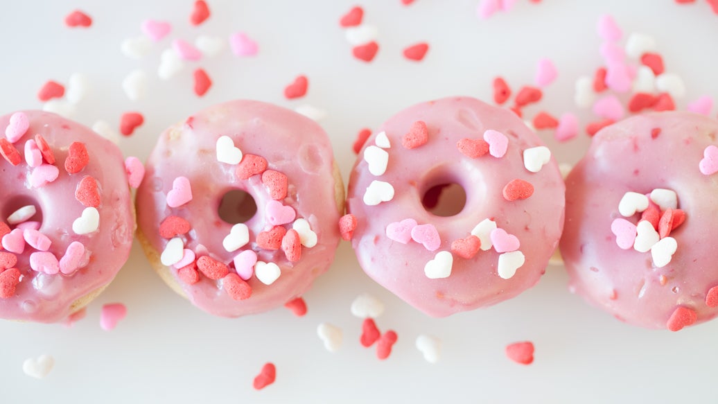 Strawberry Buttermilk Donuts for Valentine's