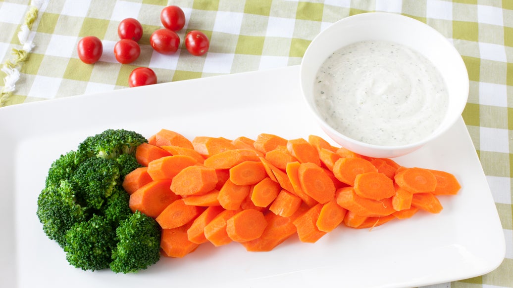 Veggie Carrot and Dip for Easter