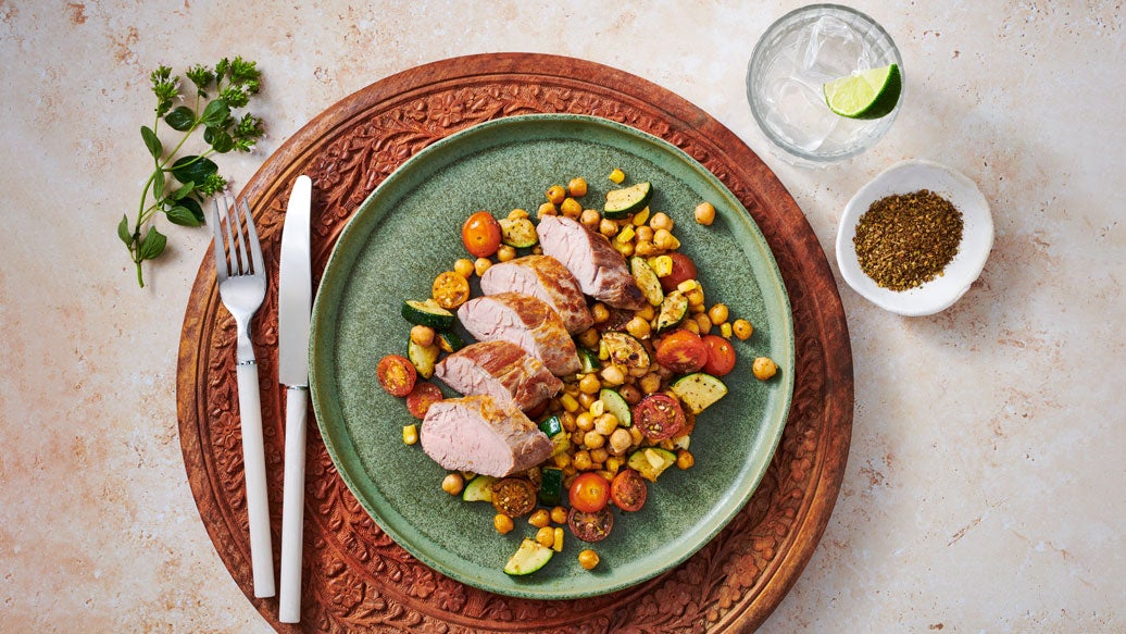 Za’atar Roasted Pork & Succotash