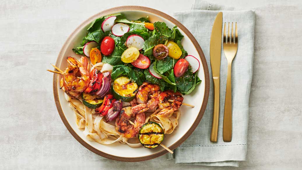 Shrimp & Veggie Skewers