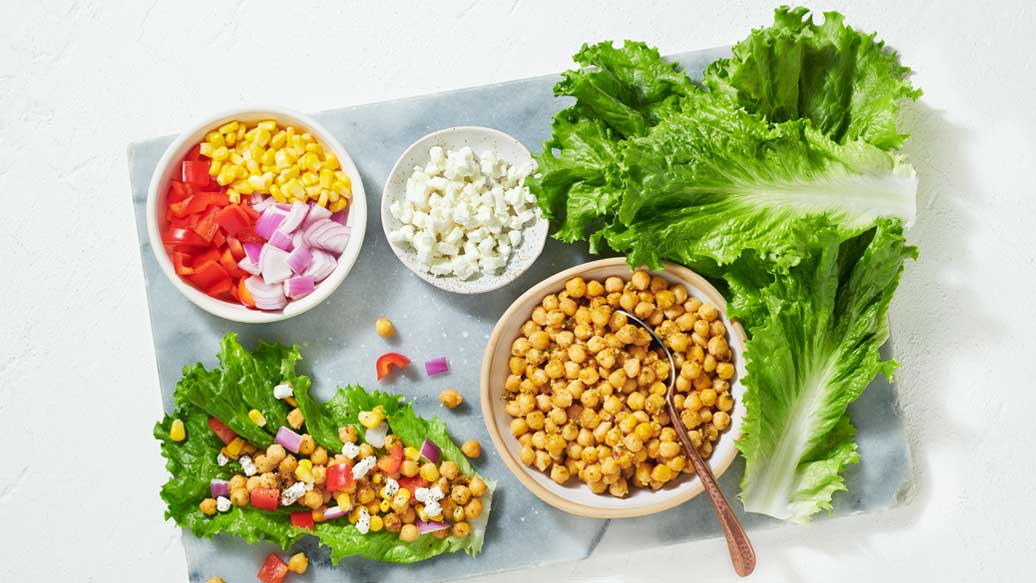 Summer Chickpea Lettuce Wraps