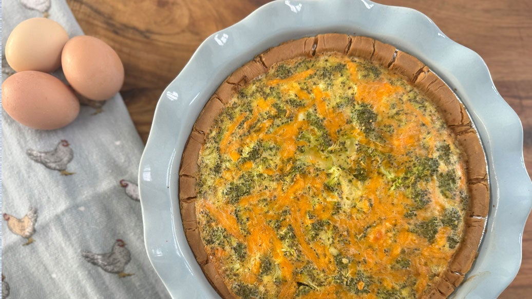 Broccoli Cheddar Quiche