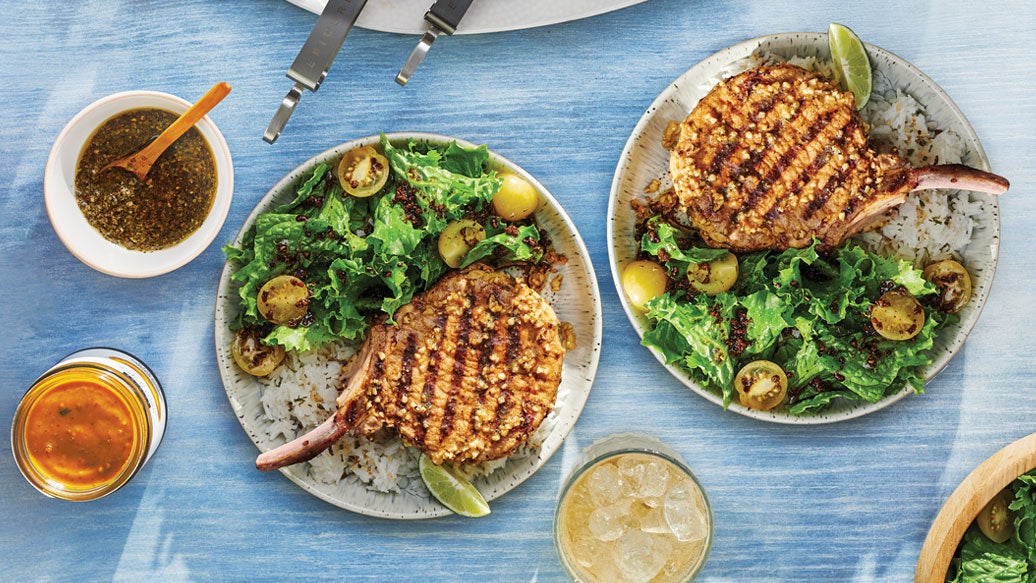 Grilled Cuban Mojo Pork Chops