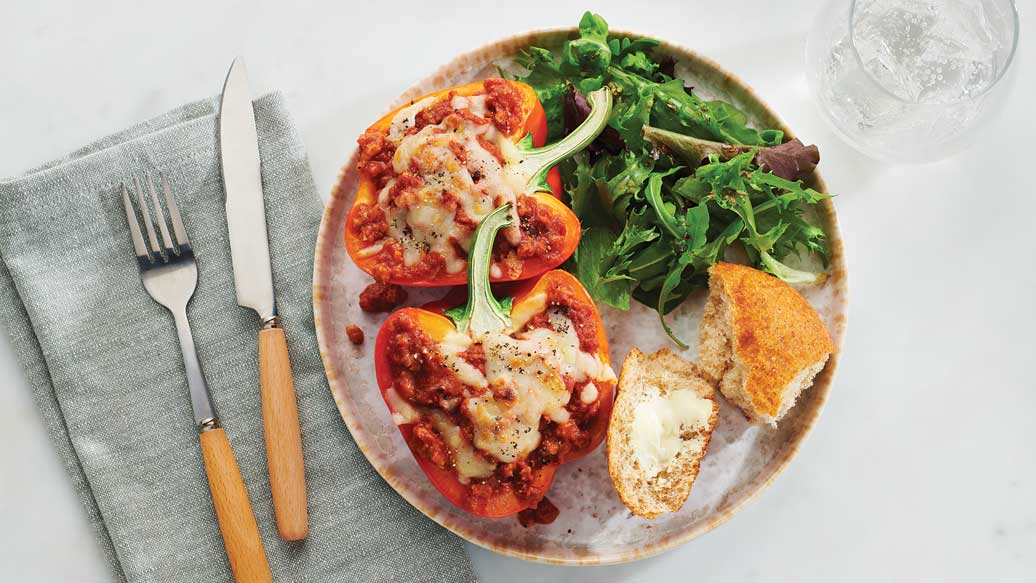 Easy Peasy Bolognese Stuffed Peppers