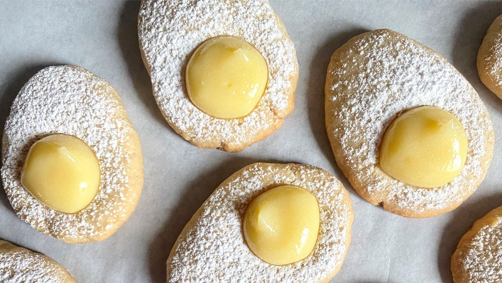 Lemon Curd Easter Egg Cookies 