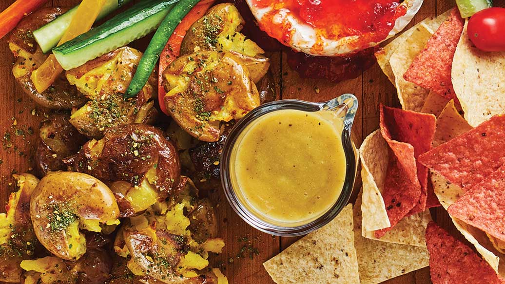 Feisty Smashed Potatoes