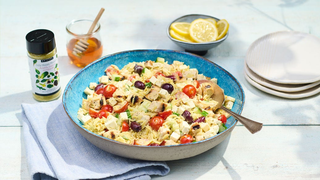 Greek Chicken Orzo Salad