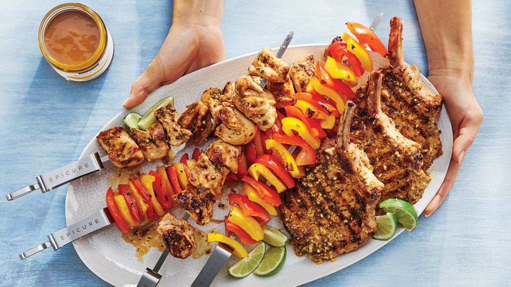 Grilled Maple Miso Chicken Skewers