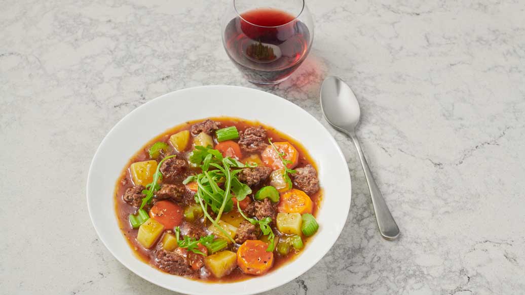 Quick Rosemary & Garlic Beef Stew