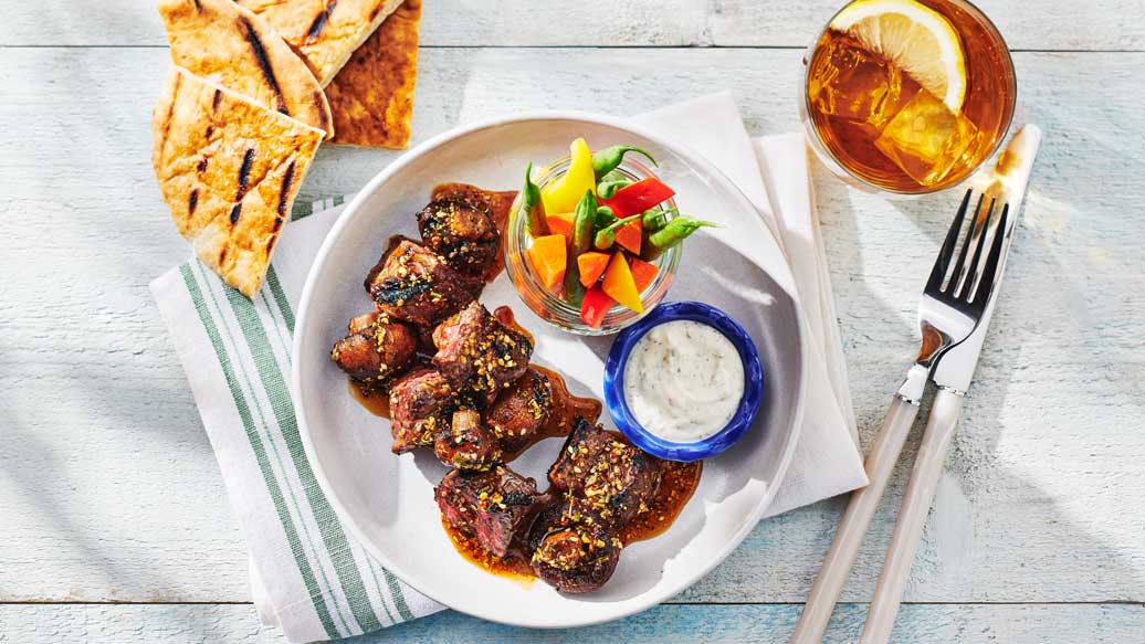 Teriyaki Beef & Mushroom Kebabs