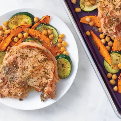 Sheet Pan Mediterranean Chops