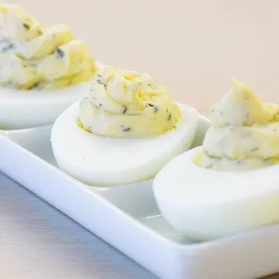 Lemon Dilly Devilled Eggs