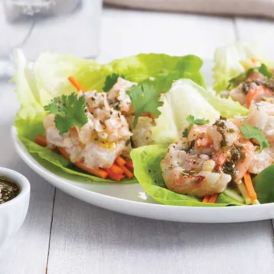 No-Cook Shrimp Salad Wraps