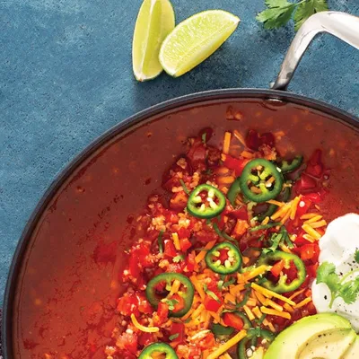 Spicy Lentil Taco Soup