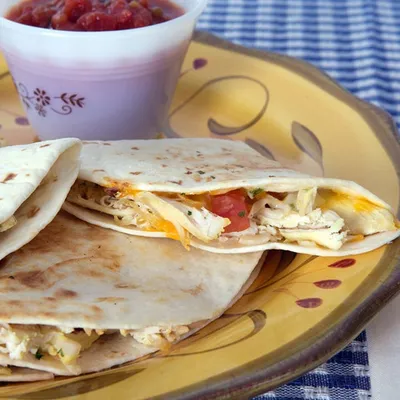 Chicken and Cheese Quesadillas