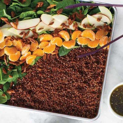 Sheet Pan Quinoa & Spinach Salad