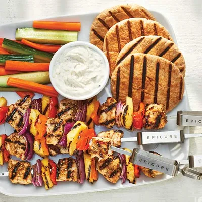 Aloha Chicken & Veggie Kebabs