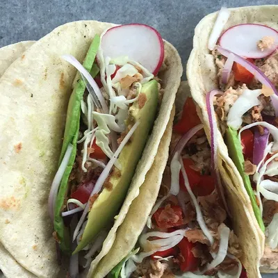 No-Cook Salmon Tacos