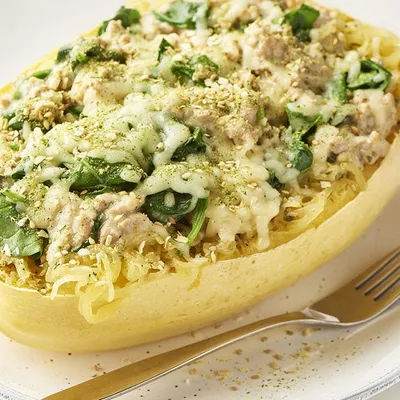Creamy Chicken Stuffed Squash