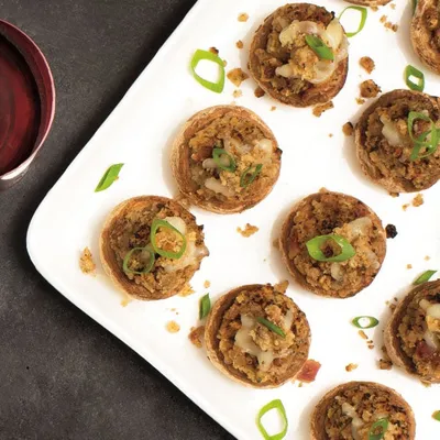 Artichoke-Stuffed Mushroom Caps